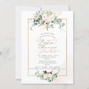 Invitation PixDezines H2 Blush Rose Baptême
