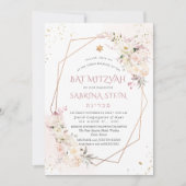 Invitation PixDezines H2 Blush Rose Bat mitzvah (Devant)