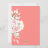 Invitation PixDezines H2 Blush Roses Hydrangea Fête des marié (Dos)