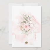 Invitation PixDezines H2 Blush Roses Hydrangea Fête des marié (Dos)