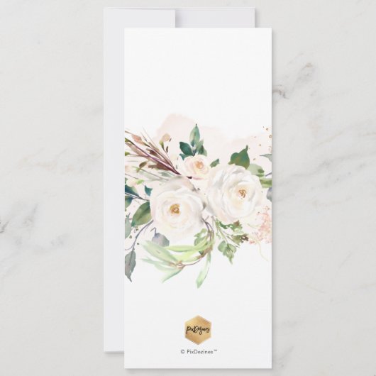 Invitation PixDezines H2 Blush Roses première sainte communio (Dos)