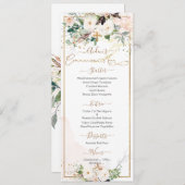 Invitation PixDezines H2 Blush Roses première sainte communio (Devant / Derrière)