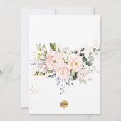 Invitation PixDezines H2 Blush Roses première sainte communio (Dos)