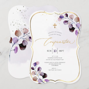Invitation PixDezines H2 Confirmation Violet Eucalyptus