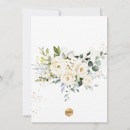 Invitation PixDezines H2 Crème Rose Première Communion Sainte (Dos)