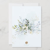 Invitation PixDezines H2 Dusty Blue Eucalyptus Batismo (Dos)