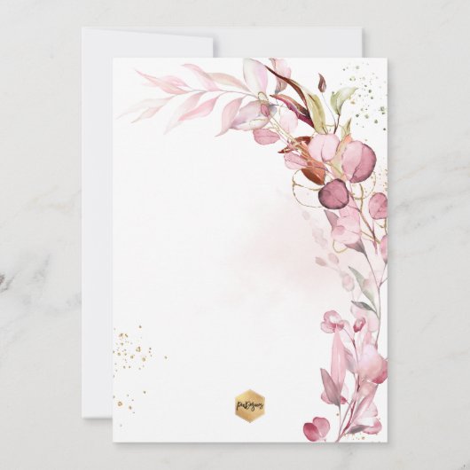 Invitation PixDezines H2 Dusty Blush Gum Eucalyptus Bautizo (Dos)
