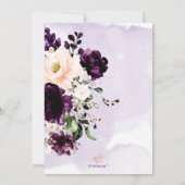Invitation PixDezines H2 Eggplant Peonies Rose BrunchBubbly (Dos)