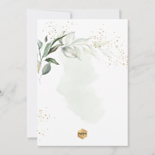 Invitation PixDezines H2 Eucalyptus Baptême (Dos)