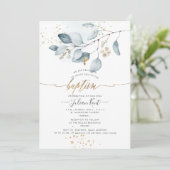Invitation PixDezines H2 Eucalyptus Bleu Baptême (Debout devant)