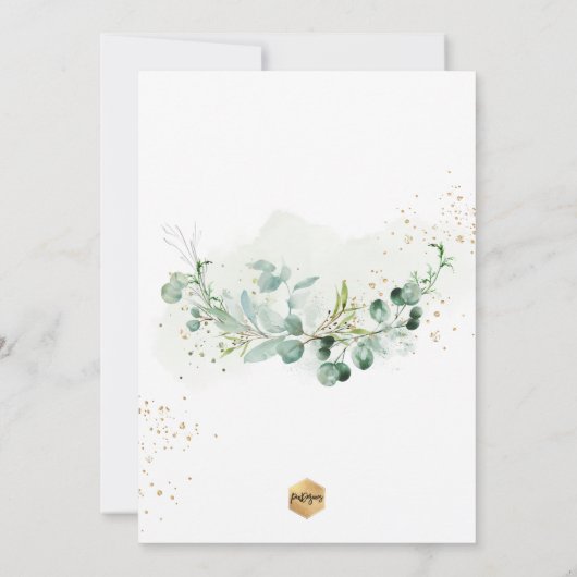 Invitation PixDezines H2 Eucalyptus Première Communion Sainte (Dos)