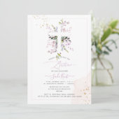 Invitation PixDezines H2 Eucalyptus Rose Batême (Debout devant)