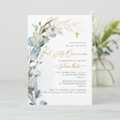 Invitation PixDezines H2 Feuillage de gomme bleue poussiéreus (Debout devant)