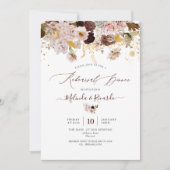 Invitation PixDezines H2 Fleurs d'automne Dîner de répétition (Devant)