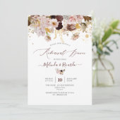 Invitation PixDezines H2 Fleurs d'automne Dîner de répétition (Debout devant)