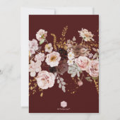 Invitation PixDezines H2 Fleurs d'automne Dîner de répétition (Dos)