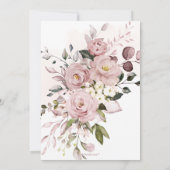 Invitation PixDezines H2 Fleurs Dusty Rose Hydrangeas (Dos)