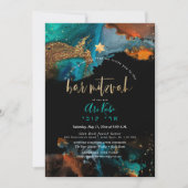 Invitation PixDezines H2 Galaxie moderne Abstrait Bar Mitzvah (Devant)