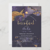 Invitation PixDezines H2 Galaxie moderne Abstrait Bar Mitzvah (Devant)