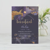 Invitation PixDezines H2 Galaxie moderne Abstrait Bar Mitzvah (Debout devant)