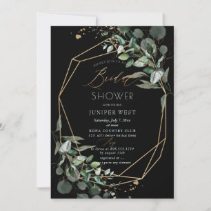 Invitation PixDezines H2 Green Gold Eucalyptus Fête des marié