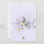 Invitation PixDezines H2 Lilac Purple Eucalyptus Batismo (Dos)