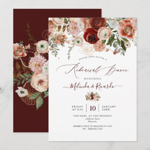 Invitation PixDezines H2 Marsala Automne Botanique