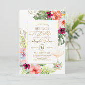 Invitation PixDezines H2 Paradis Tropical Brunch Bubbly (Debout devant)