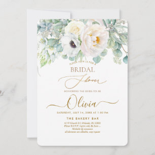 Invitation PixDezines H2 Peonies blanches Anémonie Fête des m