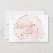 Invitation PixDezines H2 Pink Cotton Réception Bat mitzvah En (Devant)