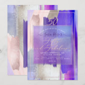 Invitation PixDezines H2 Purple Swatches 50e anniversaire (Devant / Derrière)