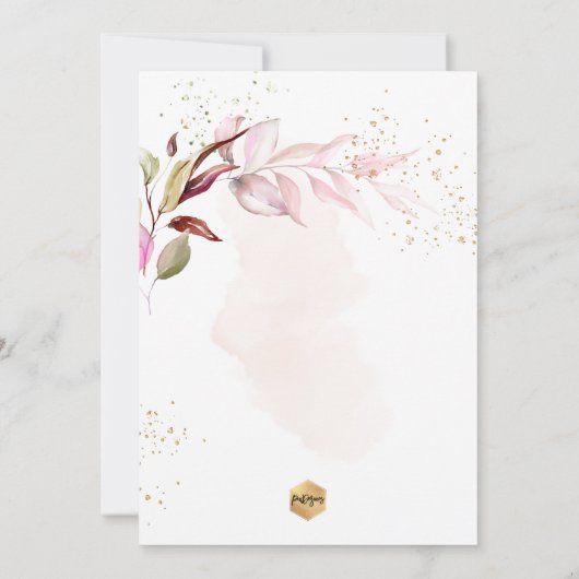 Invitation PixDezines H2 rose Eucalyptus Bautizo (Dos)