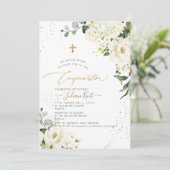 Invitation PixDezines H2 Roses Hydrangeas Alabâtre (Debout devant)