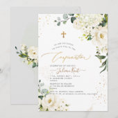 Invitation PixDezines H2 Roses Hydrangeas Alabâtre (Devant / Derrière)