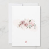 Invitation PixDezines H2 Roses Poussiéreuses Bat Mitzvah (Dos)