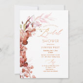 Invitation PixDezines H2 Rust Fall Eucalyptus Fête des mariée (Devant)