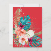 Invitation PixDezines H2 Tropical Paradise Luau Diplôme En (Dos)