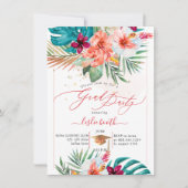 Invitation PixDezines H2 Tropical Paradise Luau Diplôme En (Devant)