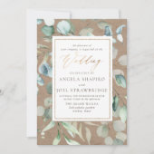 Invitation PixDezines H2 Vert Eucalyptus Rustique (Devant)