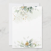 Invitation PixDezines H2 Vert Or Eucalyptus Baptême (Dos)