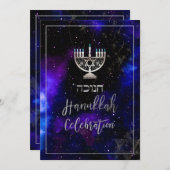 Invitation PixDezines Hanoukka Celebration, Fun Script Fun (Devant / Derrière)