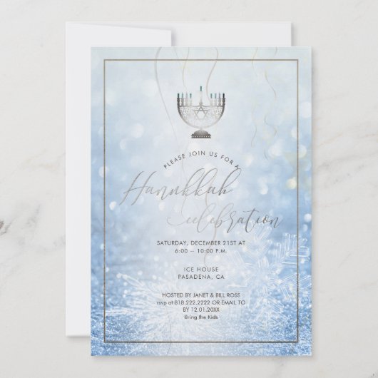 Invitation PixDezines Hanoukka Celebration, Fun Script Fun (Dos)