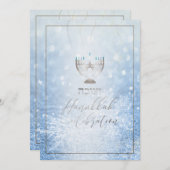Invitation PixDezines Hanoukka Celebration, Fun Script Fun (Devant / Derrière)