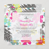 Invitation PixDezines HAWAIIAN JUNGLE/DO-IT-YOURSELF BCKGRND/ (Devant / Derrière)