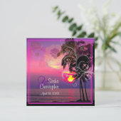 Invitation PixDezines HAWAIIAN SUNSET/BEACH/LUAU/SWIRLS (Debout devant)