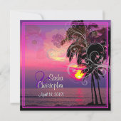 Invitation PixDezines HAWAIIAN SUNSET/BEACH/LUAU/SWIRLS (Devant)
