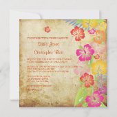 Invitation PixDezines HIBISC VINTAGE LEIS/LUAU (Dos)