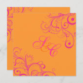 Invitation PixDezines Hot PInk Swirls/arrière - plan DO-IT-YO (Devant / Derrière)