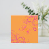 Invitation PixDezines Hot PInk Swirls/arrière - plan DO-IT-YO (Debout devant)