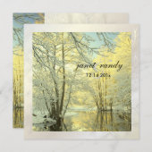 Invitation PixDezines In the Woods, mariage d'hiver (Devant / Derrière)